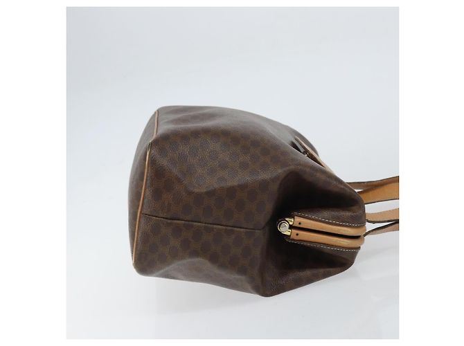 Céline Bolsa tote em lona Macadam CELINE em couro PVC marrom dourado Auth bs31514 - vista 4