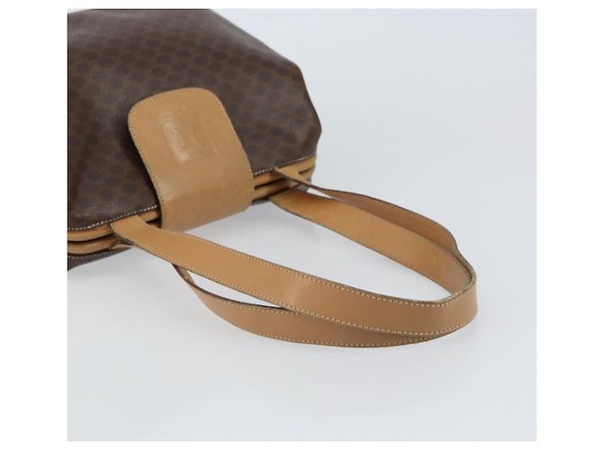 Céline Bolsa tote em lona Macadam CELINE em couro PVC marrom dourado Auth bs31514 - vista 7