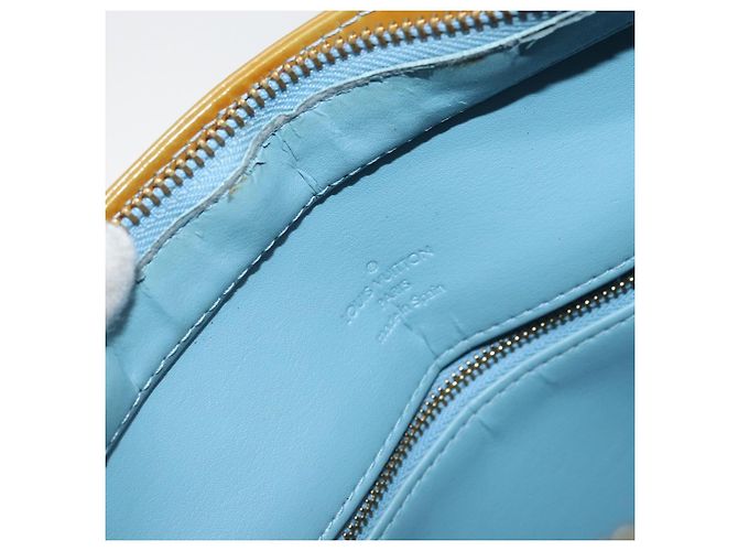 LOUIS VUITTON Borsa a Mano Monogram Vernis Houston Blu Baby M91005 LV Auth ka537 Blu chiaro - vista 10