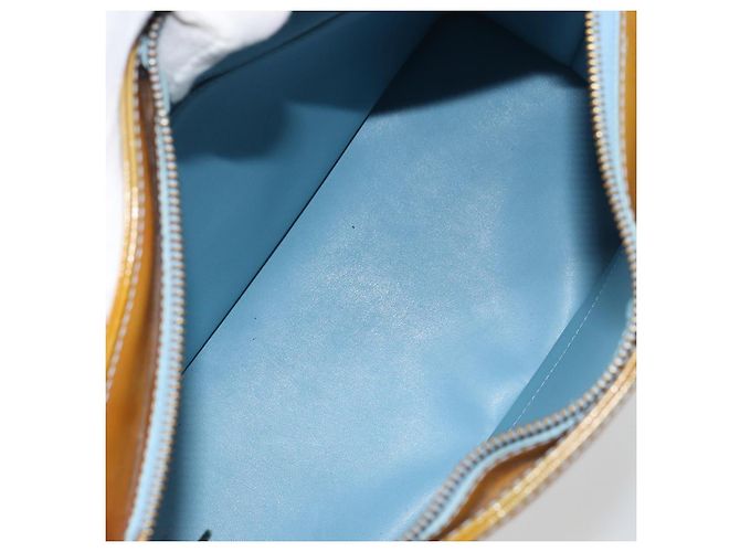 LOUIS VUITTON Borsa a Mano Monogram Vernis Houston Blu Baby M91005 LV Auth ka537 Blu chiaro - vista 11