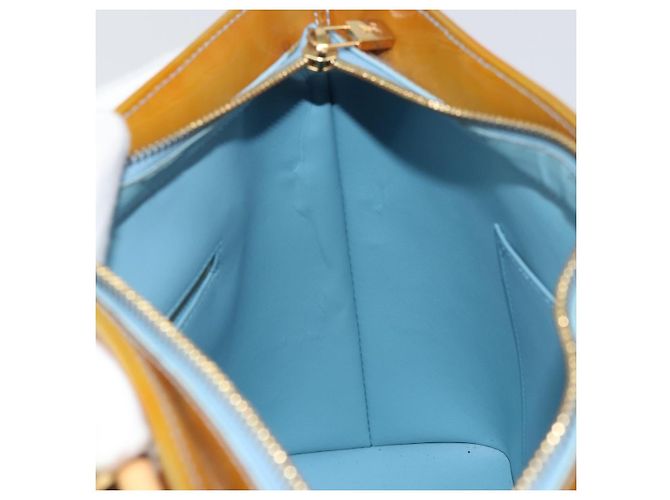 LOUIS VUITTON Borsa a Mano Monogram Vernis Houston Blu Baby M91005 LV Auth ka537 Blu chiaro - vista 19