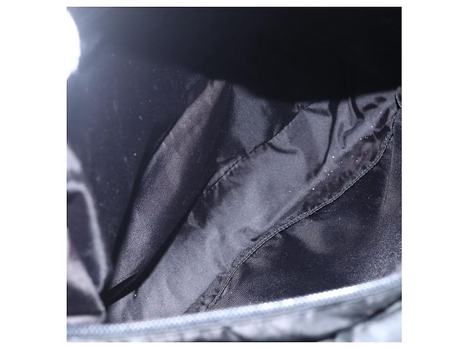 Bolsa de Ombro PRADA Nylon Preto Prata Autêntica 151621 - vista 10