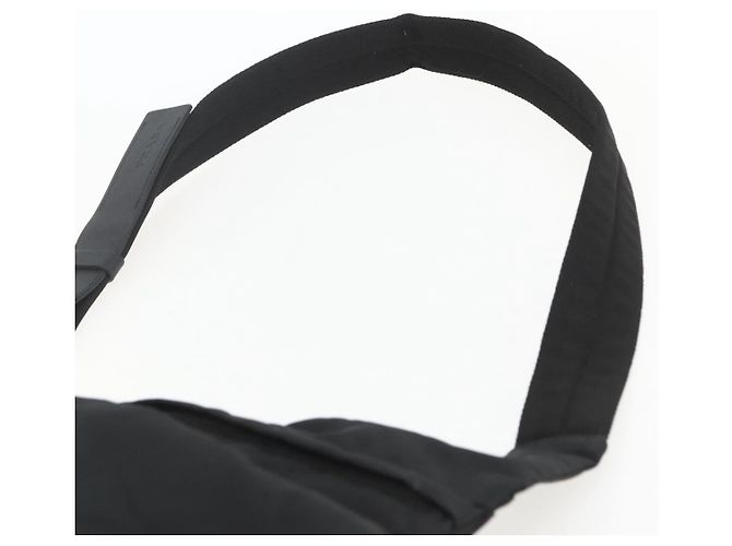 Bolsa de Ombro PRADA Nylon Preto Prata Autêntica 151621 - vista 14