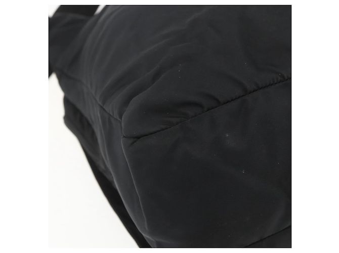 Bolsa de Ombro PRADA Nylon Preto Prata Autêntica 151621 - vista 17