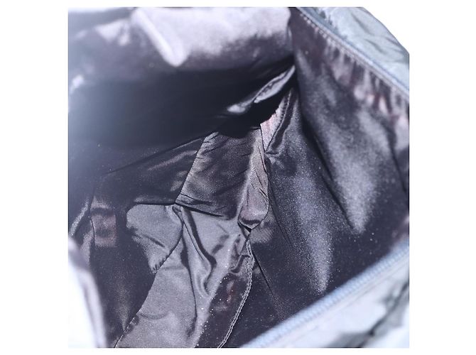 Bolsa de Ombro PRADA Nylon Preto Prata Autêntica 151621 - vista 20