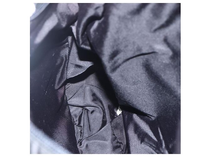 Bolsa de Ombro PRADA Nylon Preto Prata Autêntica 151621 - vista 21