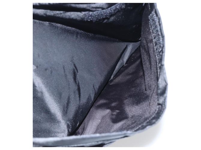 Bolsa de Ombro PRADA Nylon Preto Prata Autêntica 151621 - vista 23