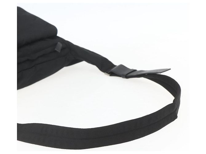 Bolsa de Ombro PRADA Nylon Preto Prata Autêntica 151621 - vista 7