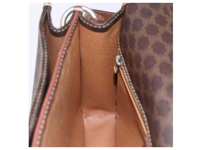 Céline Borsa a Spalla in Tela Macadam CELINE in Pelle PVC Marrone Oro Auth mr1621 D'oro - vista 21