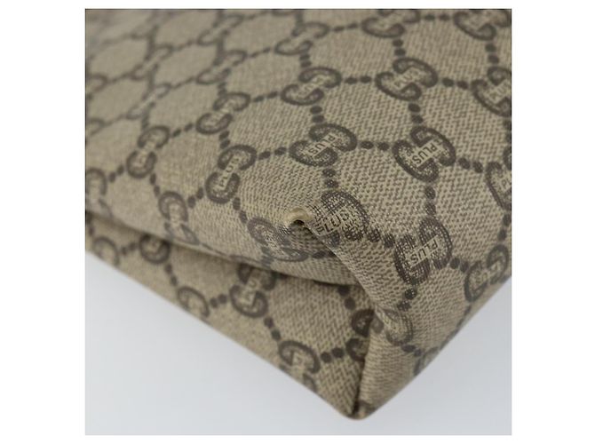 GUCCI GG Plus Supreme Clutch Bag PVC Beige Auth 151524 - vista 14