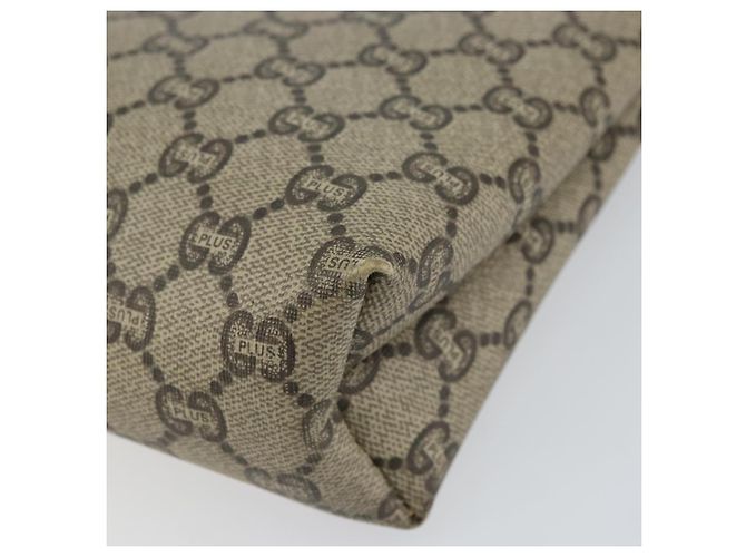 GUCCI GG Plus Supreme Clutch Bag PVC Beige Auth 151524 - vista 15