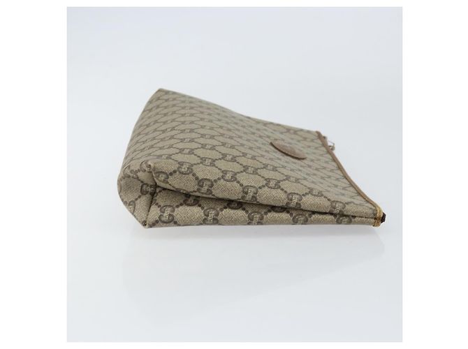 GUCCI GG Plus Supreme Clutch Bag PVC Beige Auth 151524 - vista 3
