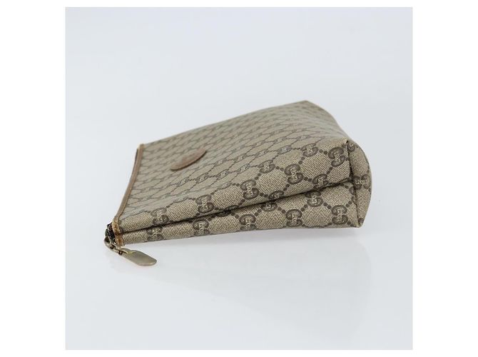 GUCCI GG Plus Supreme Clutch Bag PVC Beige Auth 151524 - vista 4