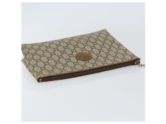 GUCCI GG Plus Supreme Clutch Bag PVC Beige Auth 151524 - vista 5