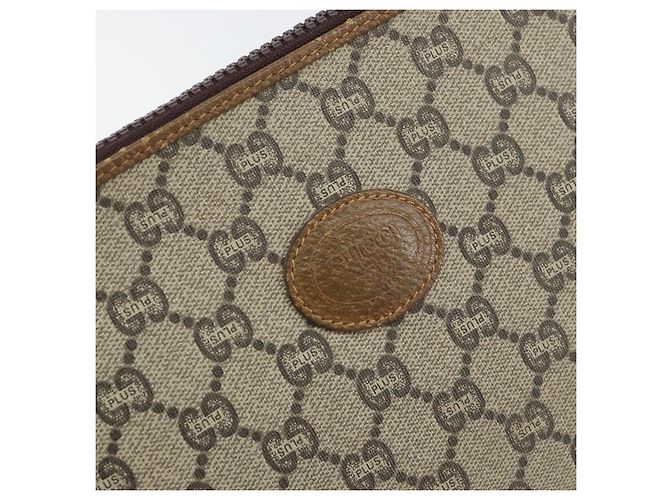 GUCCI GG Plus Supreme Clutch Bag PVC Beige Auth 151524 - vista 8
