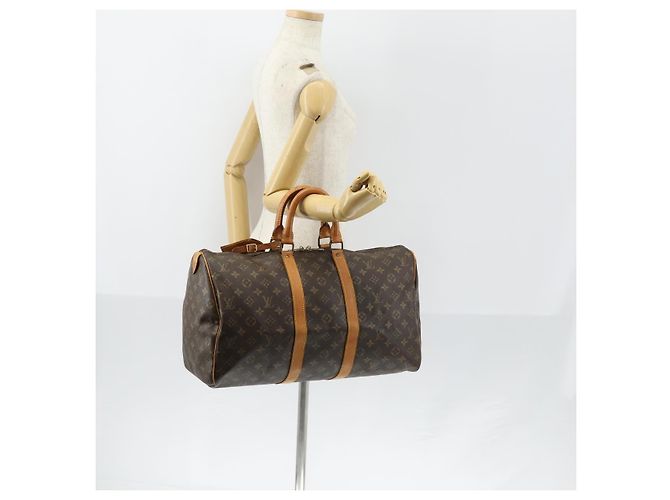 LOUIS VUITTON Borsa Boston Monogram Keepall 45 M41428 LV Auth ar13832 Monogramma - vista 23