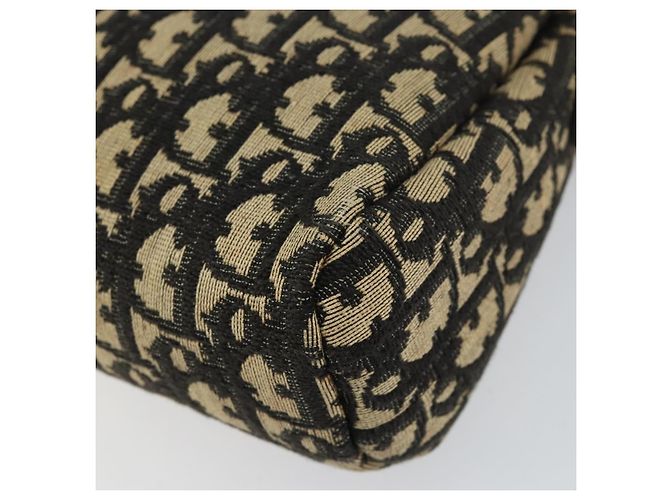 Borsa a Spalla in Tela Trotter Christian Dior Nero Oro Auth 155999 D'oro - vista 15