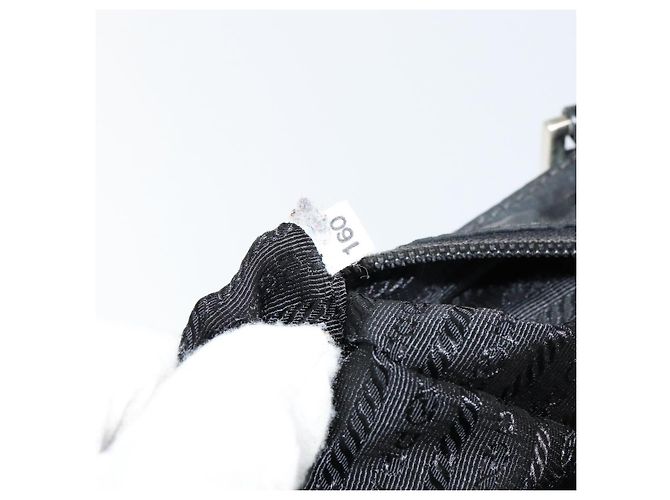 Borsa a Spalla PRADA Nylon Nero Argento Autentica 153239 - vista 12
