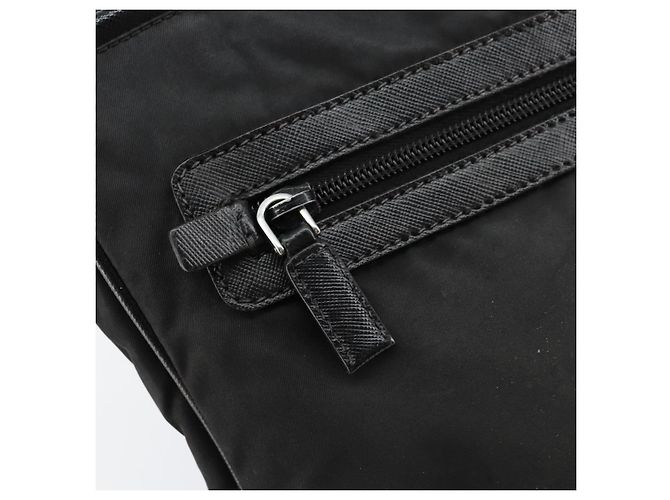 Borsa a Spalla PRADA Nylon Nero Argento Autentica 153239 - vista 17