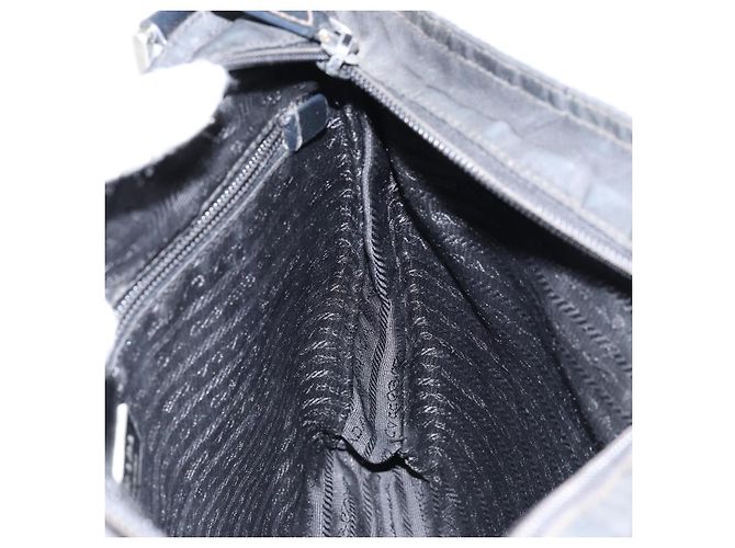 Borsa a Spalla PRADA Nylon Nero Argento Autentica 153239 - vista 20