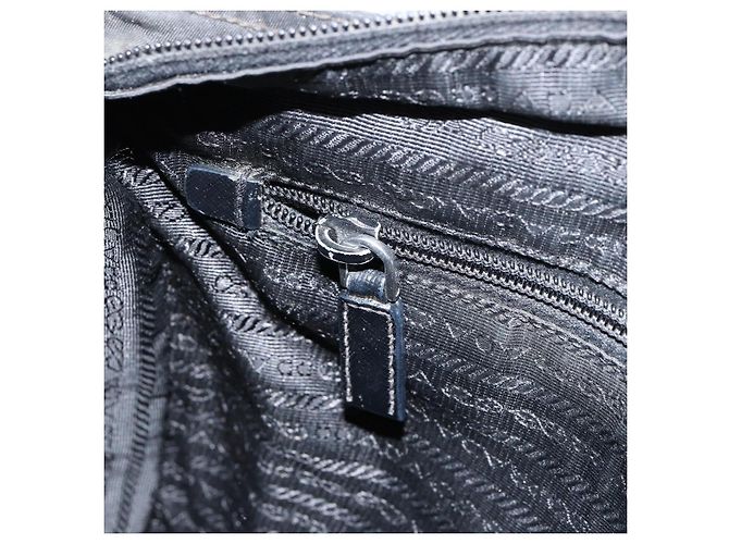 Borsa a Spalla PRADA Nylon Nero Argento Autentica 153239 - vista 22