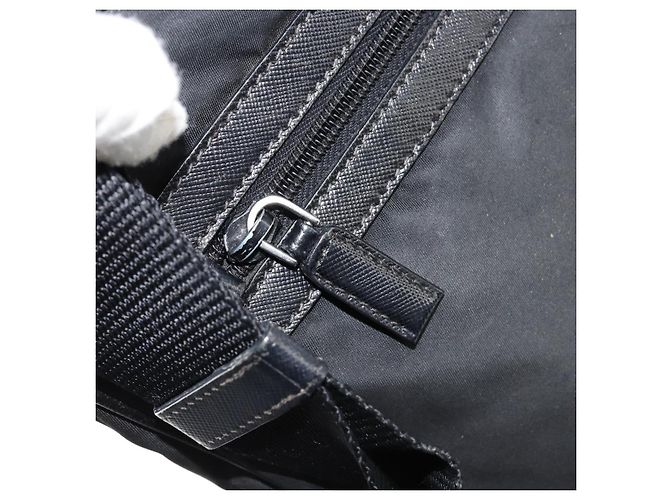 Borsa a Spalla PRADA Nylon Nero Argento Autentica 153239 - vista 24