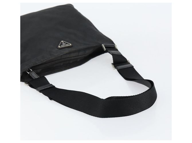 Borsa a Spalla PRADA Nylon Nero Argento Autentica 153239 - vista 7
