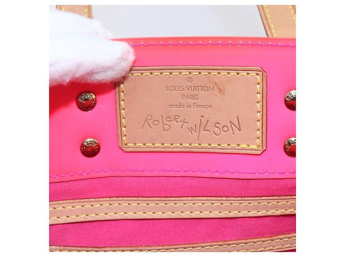 LOUIS VUITTON Monogram Vernis Fluo Reade PM Borsa a Mano Rossa M91903 LV Auth mr1578 Rosso Arancione - vista 10