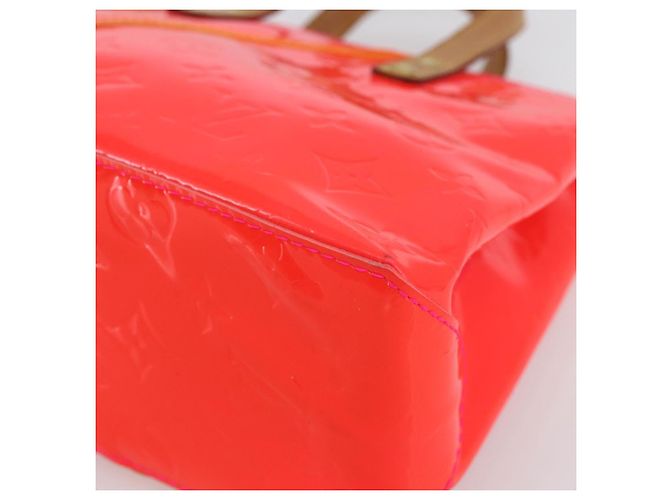 LOUIS VUITTON Monogram Vernis Fluo Reade PM Borsa a Mano Rossa M91903 LV Auth mr1578 Rosso Arancione - vista 14