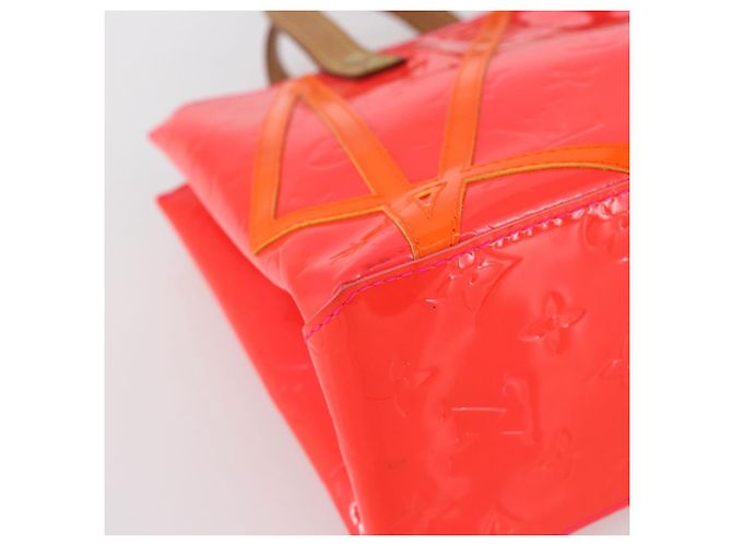 LOUIS VUITTON Monogram Vernis Fluo Reade PM Borsa a Mano Rossa M91903 LV Auth mr1578 Rosso Arancione - vista 15