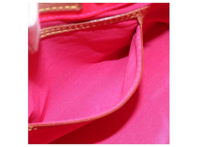 LOUIS VUITTON Monogram Vernis Fluo Reade PM Borsa a Mano Rossa M91903 LV Auth mr1578 Rosso Arancione - vista 19