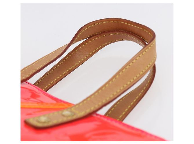 LOUIS VUITTON Monogram Vernis Fluo Reade PM Borsa a Mano Rossa M91903 LV Auth mr1578 Rosso Arancione - vista 8