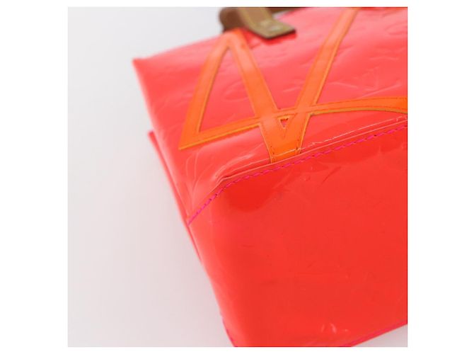LOUIS VUITTON Monogram Vernis Fluo Reade PM Borsa a Mano Rossa M91903 LV Auth mr1578 Rosso Arancione - vista 9