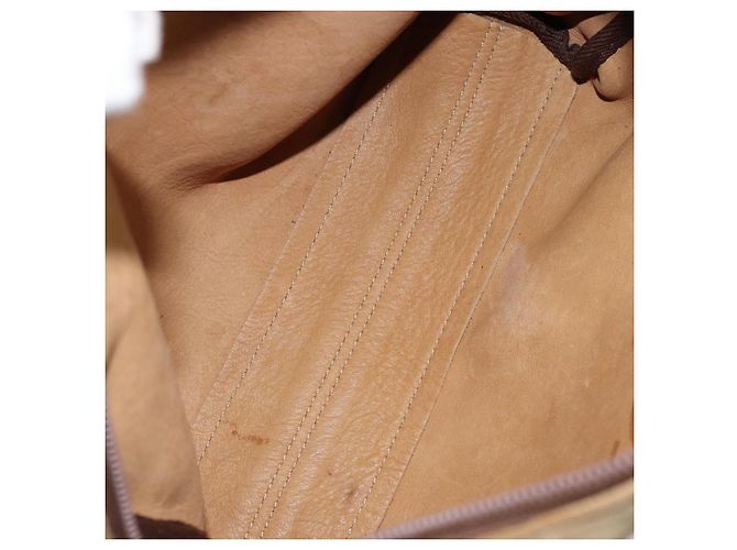 LOEWE Borsa a Spalla Anagram Camoscio Beige Oro Auth 155473 D'oro - vista 12