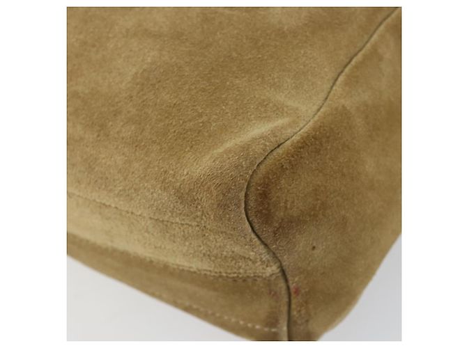LOEWE Borsa a Spalla Anagram Camoscio Beige Oro Auth 155473 D'oro - vista 15