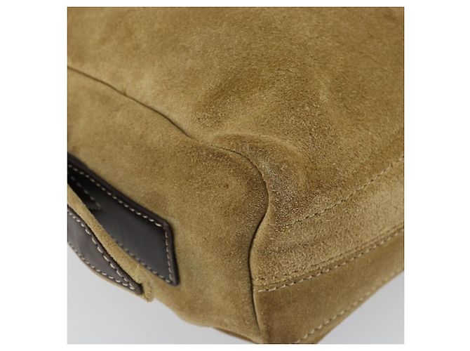 LOEWE Borsa a Spalla Anagram Camoscio Beige Oro Auth 155473 D'oro - vista 16