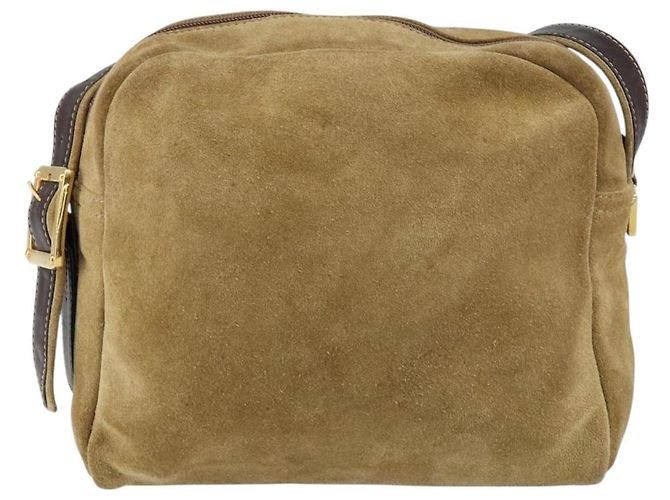 LOEWE Borsa a Spalla Anagram Camoscio Beige Oro Auth 155473 D'oro - vista 2