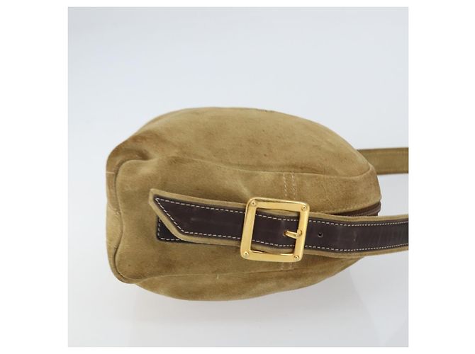 LOEWE Borsa a Spalla Anagram Camoscio Beige Oro Auth 155473 D'oro - vista 3