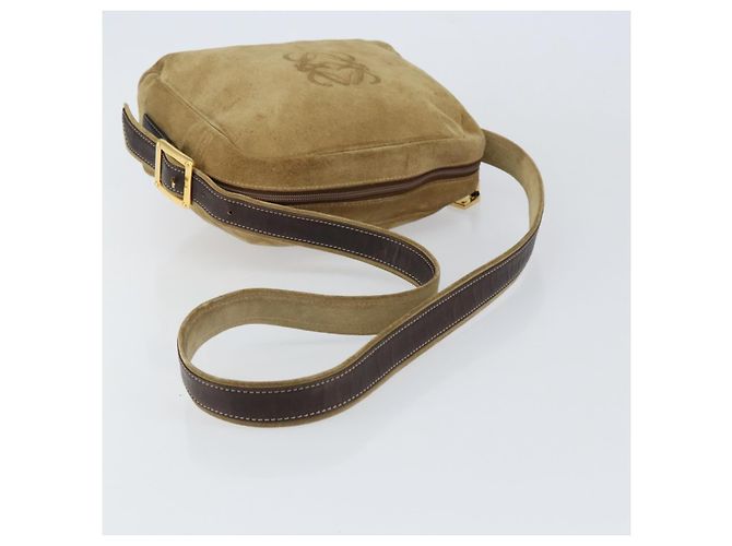 LOEWE Borsa a Spalla Anagram Camoscio Beige Oro Auth 155473 D'oro - vista 7