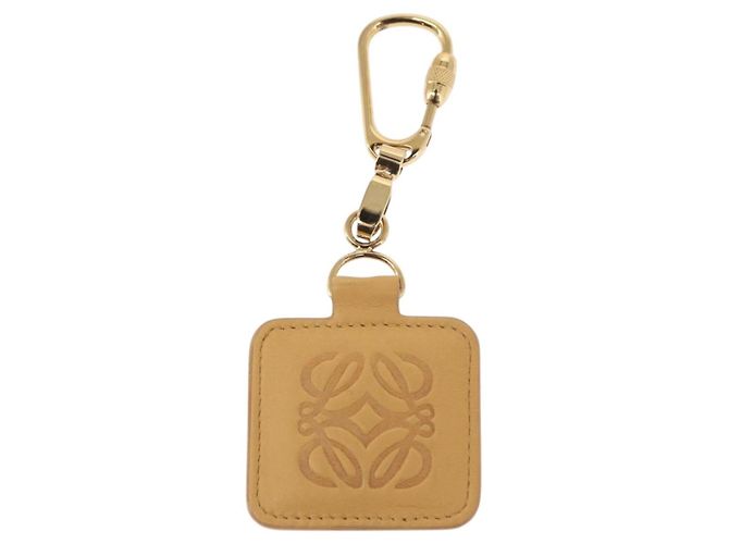LOEWE Charm Leather metal 2 Set Beige Gold Auth bs31490 - view 2