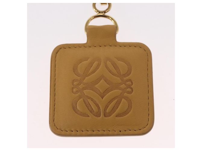 LOEWE Charm Leather metal 2 Set Beige Gold Auth bs31490 - view 4