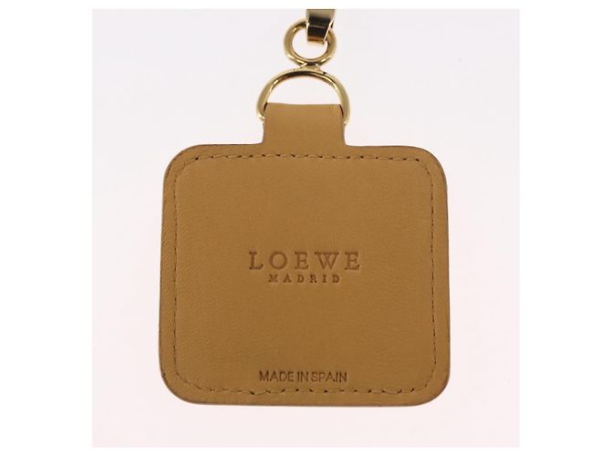 LOEWE Charm Leather metal 2 Set Beige Gold Auth bs31490 - view 6