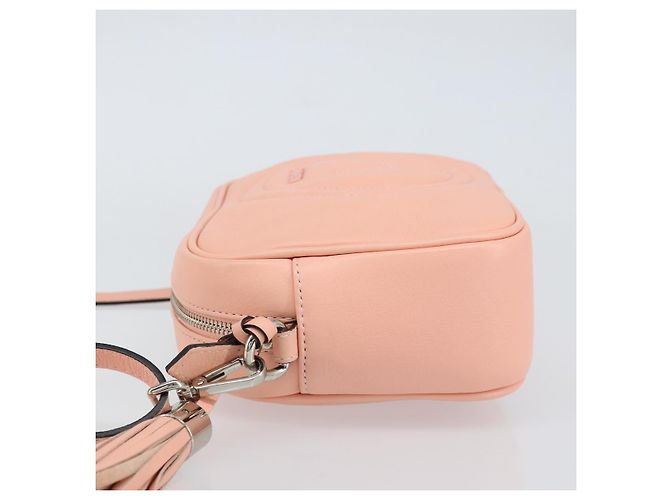 VALENTINO Borsa a Spalla in Pelle Rosa Argento Auth ka575 - vista 4