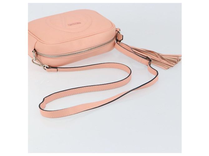 VALENTINO Borsa a Spalla in Pelle Rosa Argento Auth ka575 - vista 7