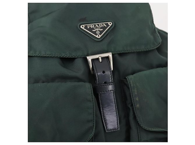 PRADA Rucksack aus Nylon grün silber authentisch 154589 - Ansicht 10