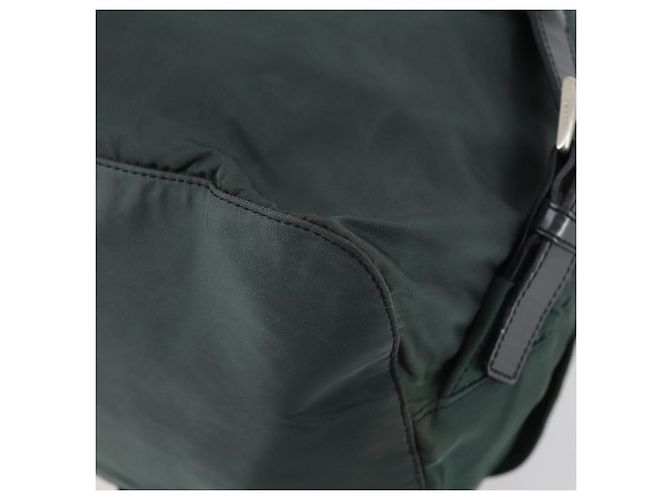PRADA Rucksack aus Nylon grün silber authentisch 154589 - Ansicht 17