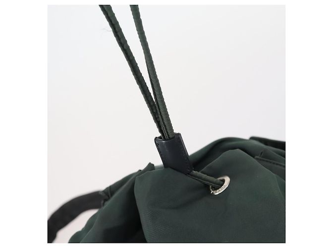 PRADA Rucksack aus Nylon grün silber authentisch 154589 - Ansicht 19