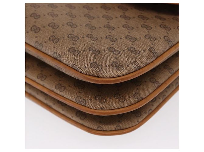 Gucci Borsa a Spalla Micro GG Supreme PVC Beige Oro 004 106 0024 Auth BA8625 D'oro - vista 11