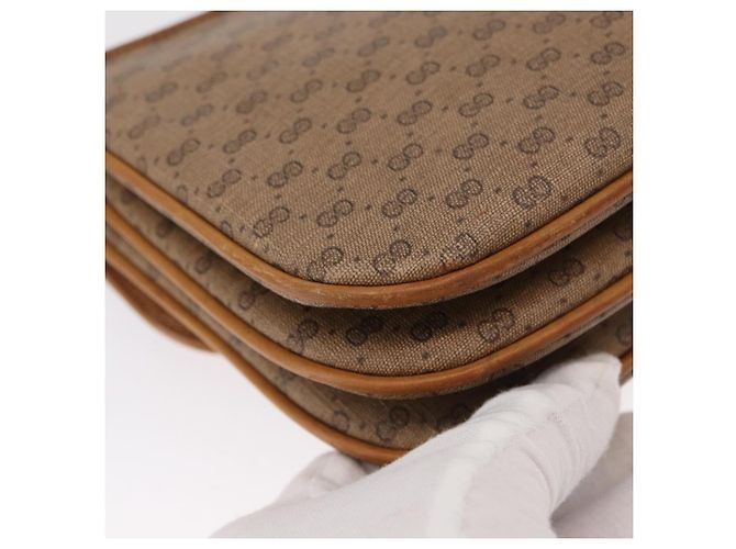 Gucci Borsa a Spalla Micro GG Supreme PVC Beige Oro 004 106 0024 Auth BA8625 D'oro - vista 12