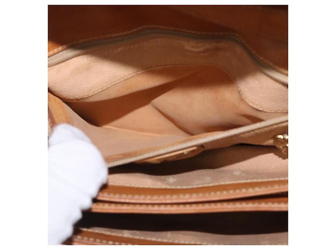 Gucci Borsa a Spalla Micro GG Supreme PVC Beige Oro 004 106 0024 Auth BA8625 D'oro - vista 22